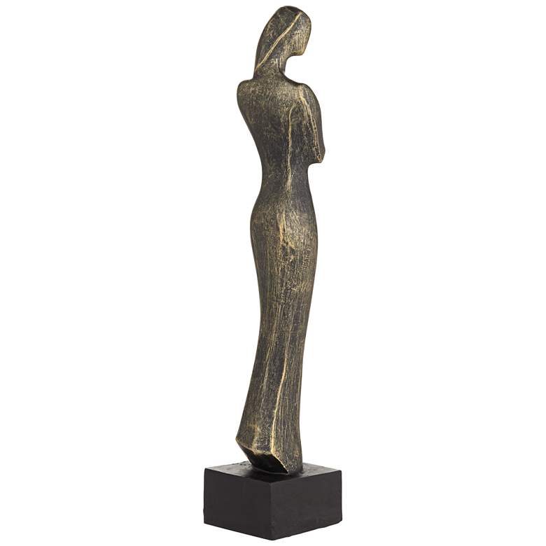 Image 6 Femme Fatale 16 inch High Matte Bronze Woman Statue more views