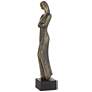 Femme Fatale 16" High Matte Bronze Woman Statue