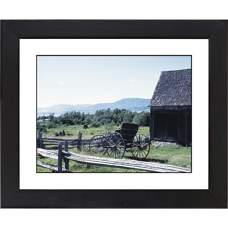 Image 1 Fence Line Black Frame Giclee 23 1/4 inch Wide Wall Art