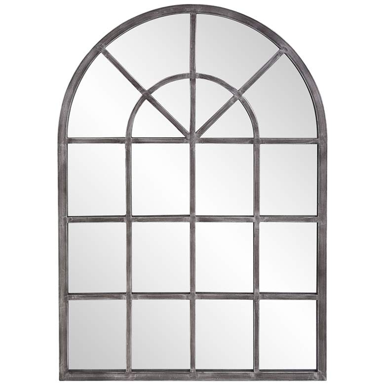 Image 2 Fenetre Antique Silver 29" x 41" Arched Wall Mirror