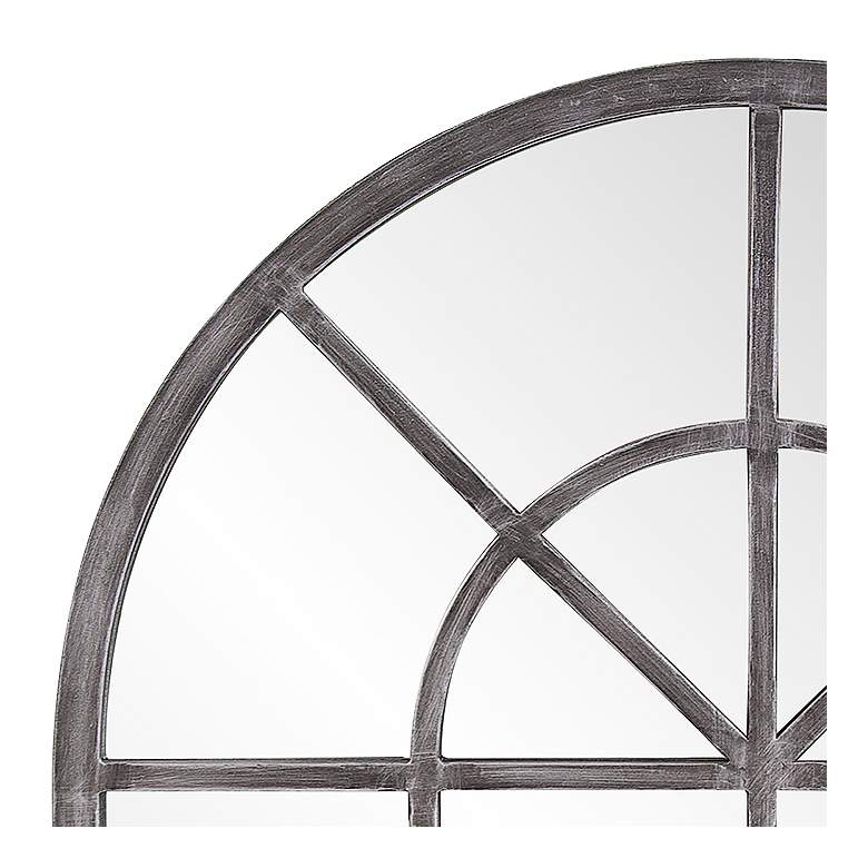 Image 3 Fenetre Antique Silver 29" x 41" Arched Wall Mirror more views