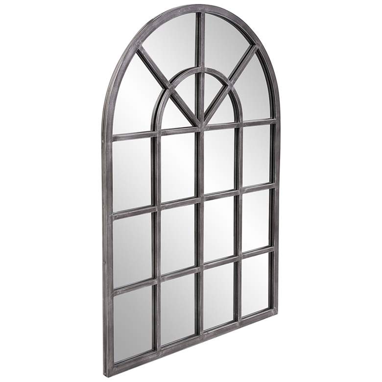 Image 5 Fenetre Antique Silver 29" x 41" Arched Wall Mirror more views