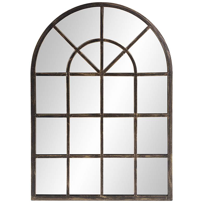 Image 2 Fenetre Oil-Rubbed Bronze 29" x 41" Arched Wall Mirror
