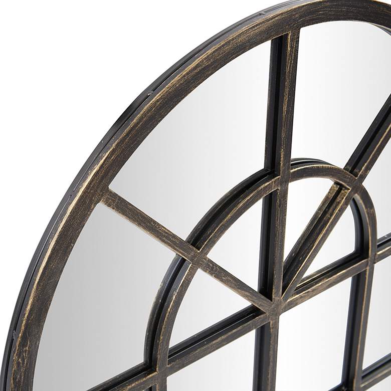 Image 4 Fenetre Oil-Rubbed Bronze 29" x 41" Arched Wall Mirror more views
