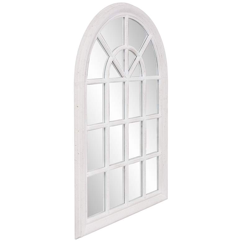 Image 2 Fenetre White Washed 29 inch x 41 inch Arch Top Wall Mirror more views