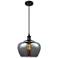 Fenton 11"W Oil-Rubbed Bronze Mini Pendant with Smoke Glass