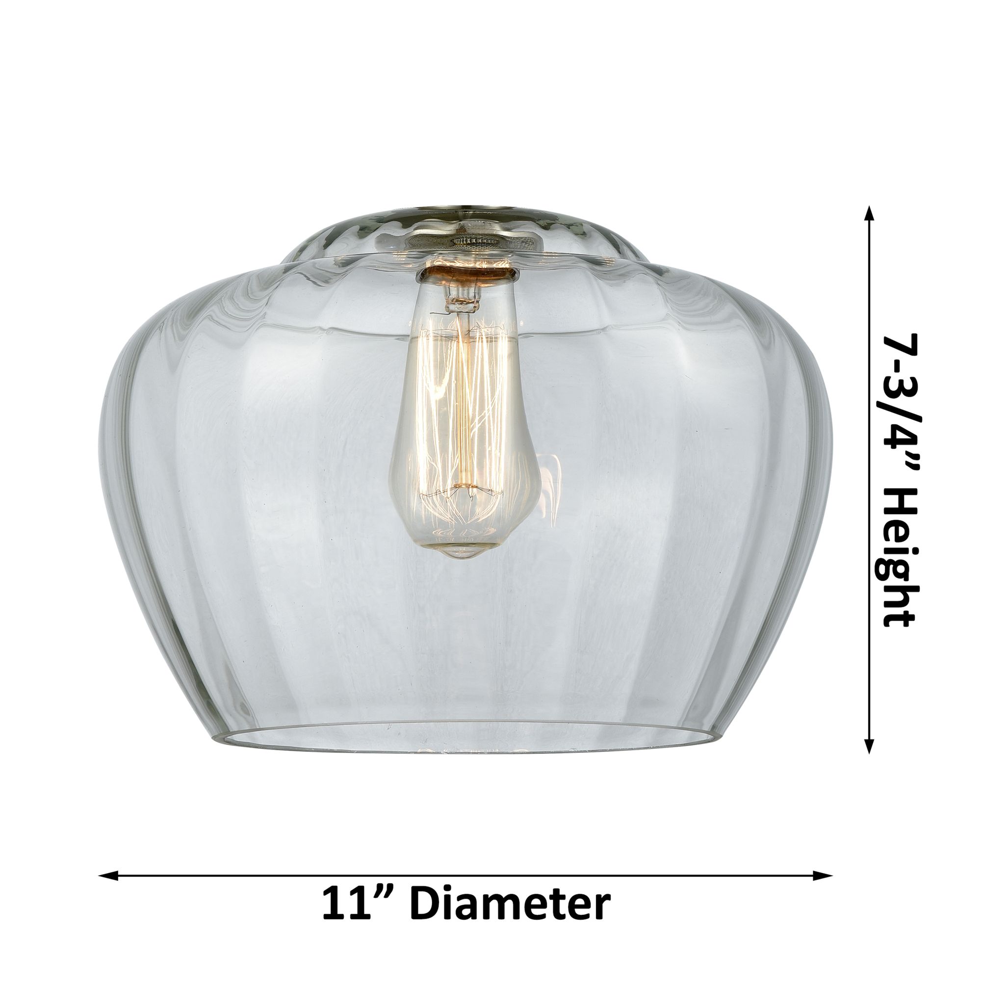 Image 5 Fenton 11"W Polished Nickel Mini Pendant w/ Mercury Glass more views