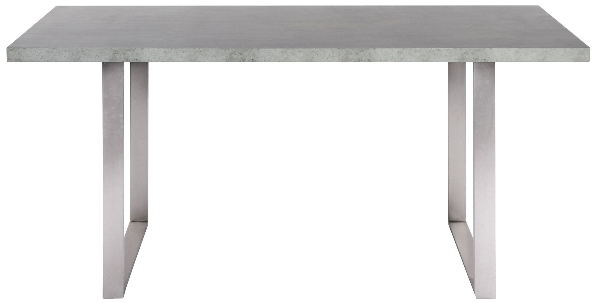 Thumbnail3 of Fenton 63 in. Dining Table in Cement Gray Laminate Top and Stainless Steel more views