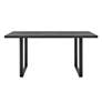 Fenton 63 in. Dining Table in Charcoal Top and Black Base