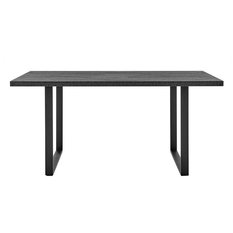 Image 1 Fenton 63 in. Dining Table in Charcoal Top and Black Base