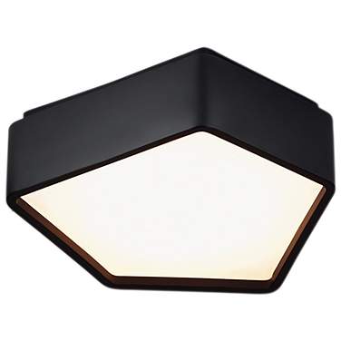 Fenway 14 1/4" Wide Matte Black LED Ceiling Light