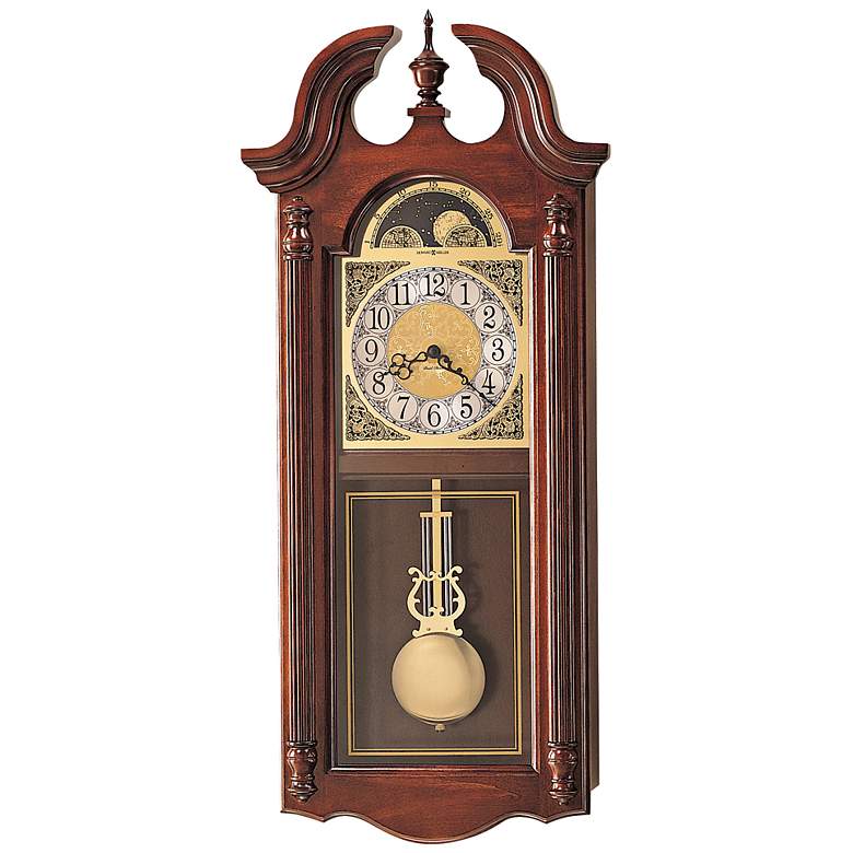 Image 1 Fenwick 30 1/4" High Chiming Pendulum Wall Clock