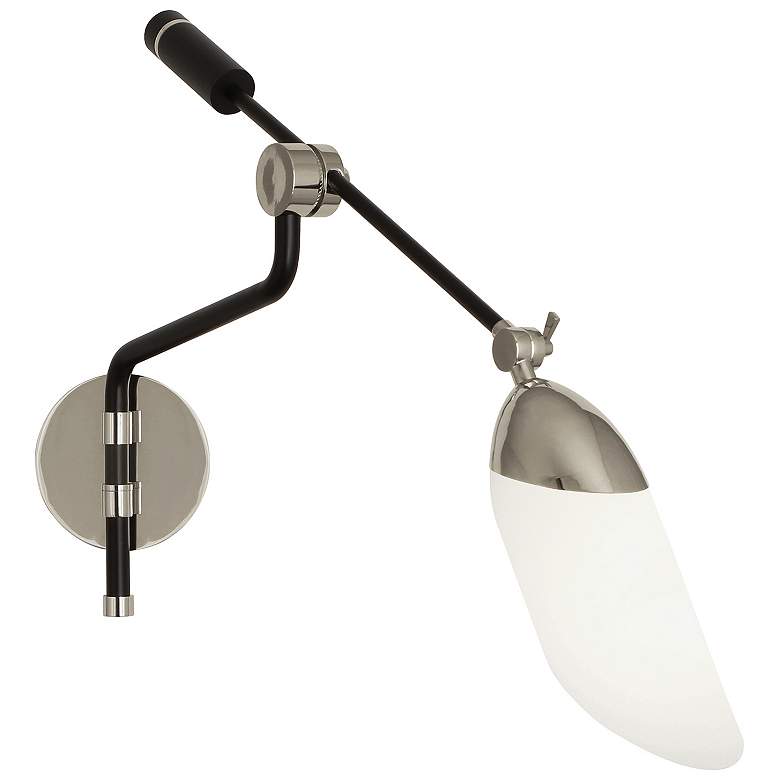 Image 3 Ferdinand 5.63" Wide Black Paint And Polished Nickel Wall Swinger more views