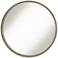 Ferguson Brush Gray Wood 34" Round Wall Mirror