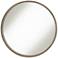 Ferguson Brush Gray Wood 34" Round Wall Mirror