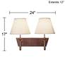 Fermin 17" High Painted Brushed Brass Dual Wall Sconce