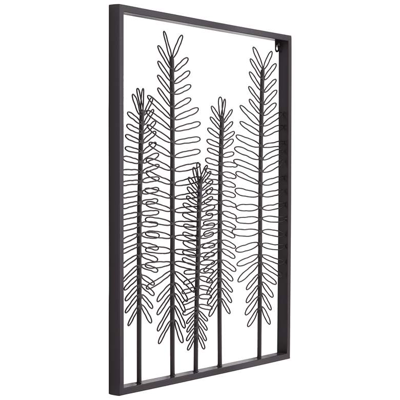 Image 5 Fern 32 1/4" High Glossy Dark Gray Metal Framed Wall Art more views