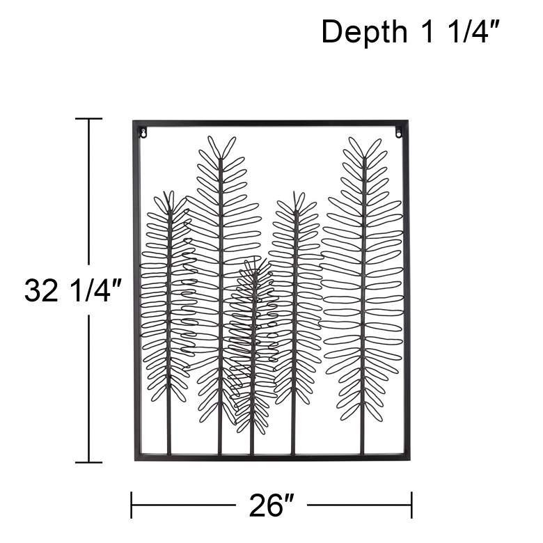 Image 7 Fern 32 1/4" High Glossy Dark Gray Metal Framed Wall Art more views