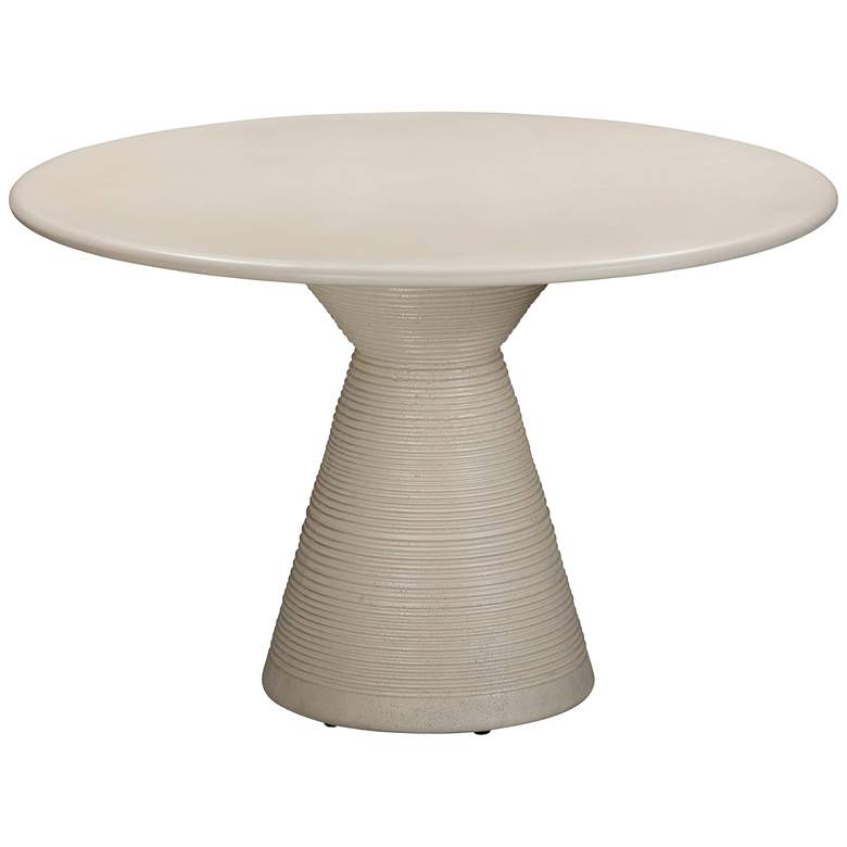 Image 1 Fern 47 1/4 inch Wide Beige Concrete Indoor/Outdoor Dining Table