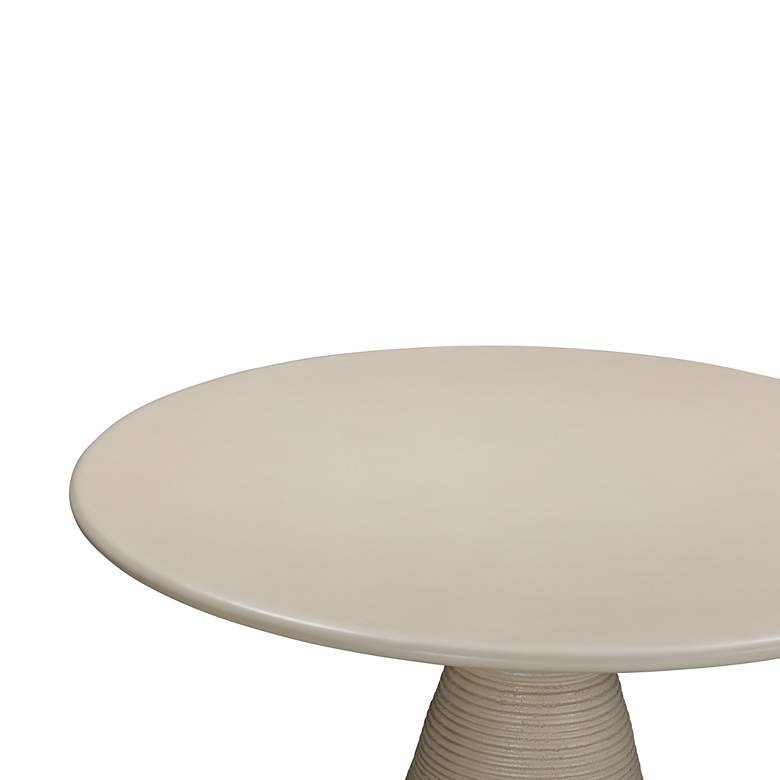 Image 3 Fern 47 1/4" Wide Beige Concrete Indoor/Outdoor Dining Table more views
