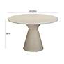 6_Fern 47 1/4" Wide Beige Concrete Indoor/Outdoor Dining Table more views