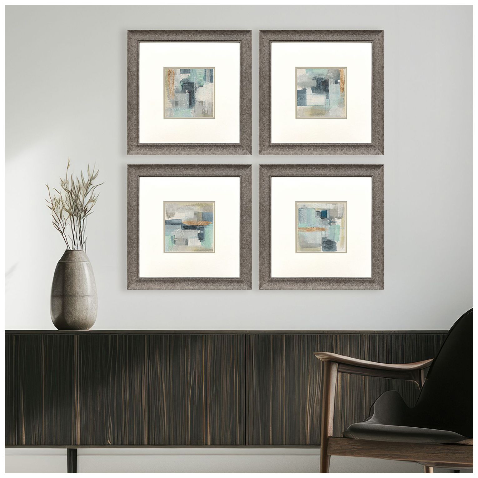 Image 5 Fern Brook Morning 19"W x 19"H Framed Art - Set of 4 more views