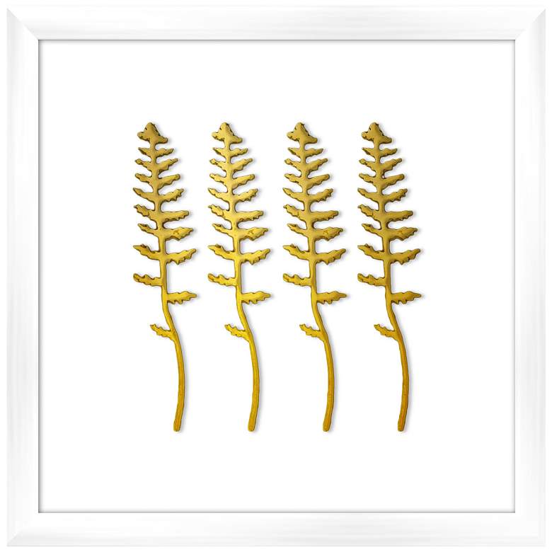 Image 1 Fern in Gold 16 inch Square Framed Wall Art