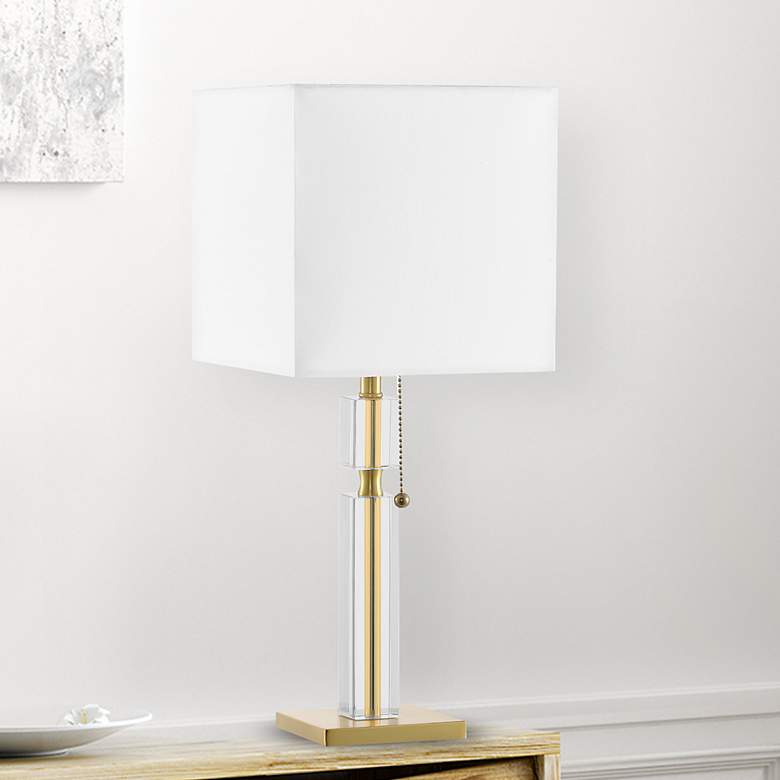 Image 1 Fernanda 19" High Aged Brass Accent Table Lamp