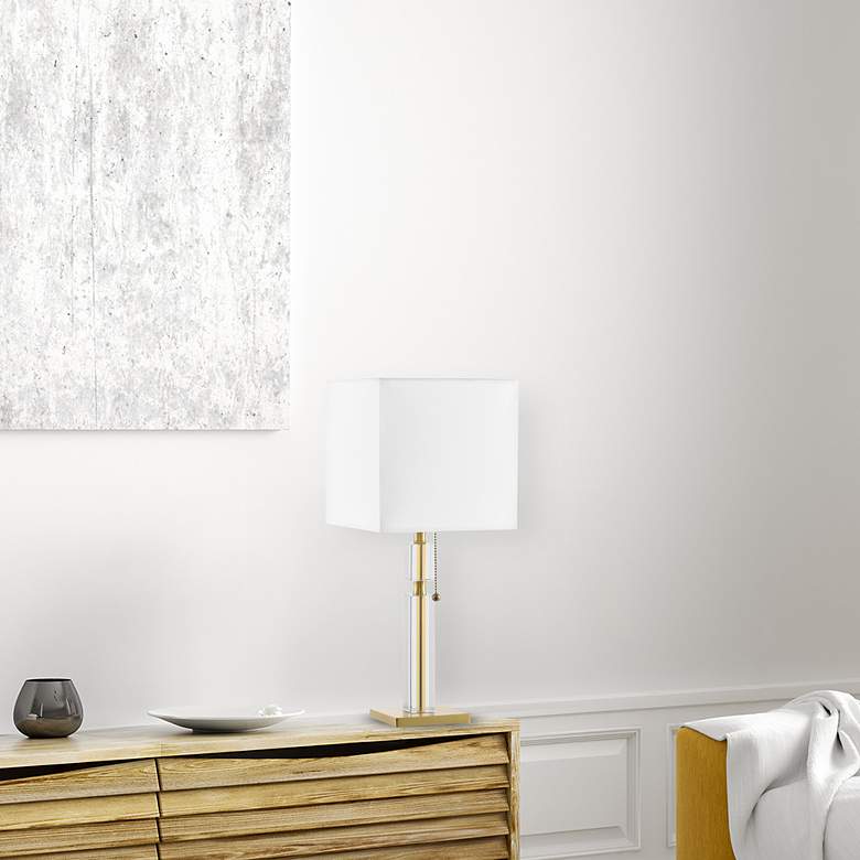 Image 3 Fernanda 19" High Aged Brass Accent Table Lamp more views