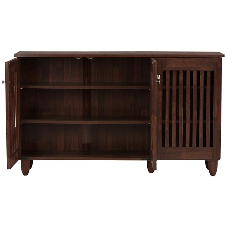 Image 4 Fernanda 44 1/2" Wide Oak Brown 3-Door Shoe Storage Cabinet more views