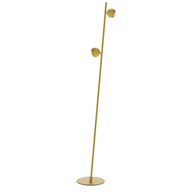 Image 1 Fernanda 50.75" High 2-Light Aged Brass Finish Floor Lamp