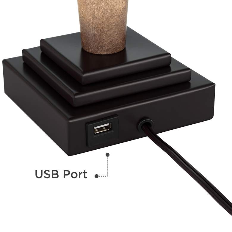 Image 4 Fernbank 23 1/2" High Bronze USB Table Lamps Set of 2 more views
