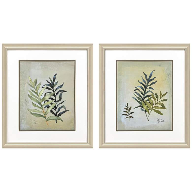 Image 1 Ferns Aglow 18"W x 21"H Framed Art Set of 2