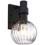 2_Fernwood 7.5 in. 1-Light Black Outdoor Wall Sconce Light for Porches