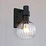 1_Fernwood 7.5 in. 1-Light Black Outdoor Wall Sconce Light for Porches