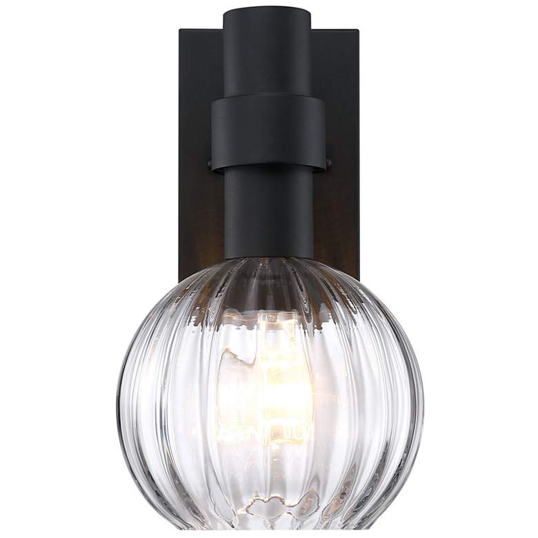 Image 3 Fernwood 7.5 in. 1-Light Black Outdoor Wall Sconce Light for Porches more views