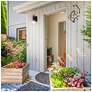 Fernwood 7.5 in. 1-Light Black Outdoor Wall Sconce Light for Porches