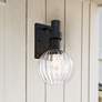 1_Fernwood 9 in. 1-Light Black Outdoor Wall Sconce Light for Porches