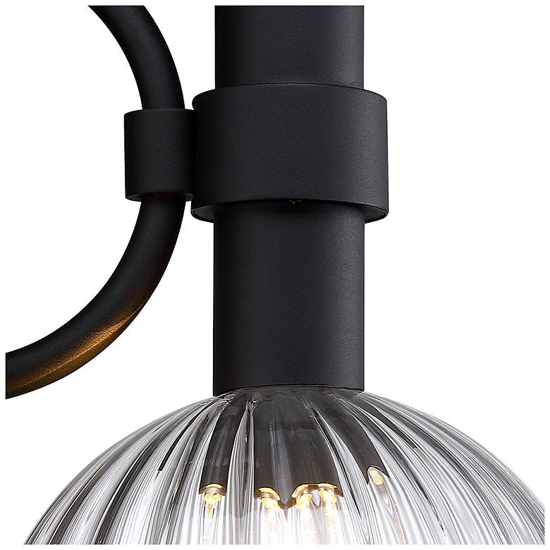 Image 5 Fernwood 9 in. 1-Light Black Outdoor Wall Sconce Light for Porches more views