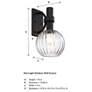 Fernwood 9 in. 1-Light Black Outdoor Wall Sconce Light for Porches