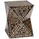 Feronia 13 3/4"W Black and Bronze Mother of Pearl End Table