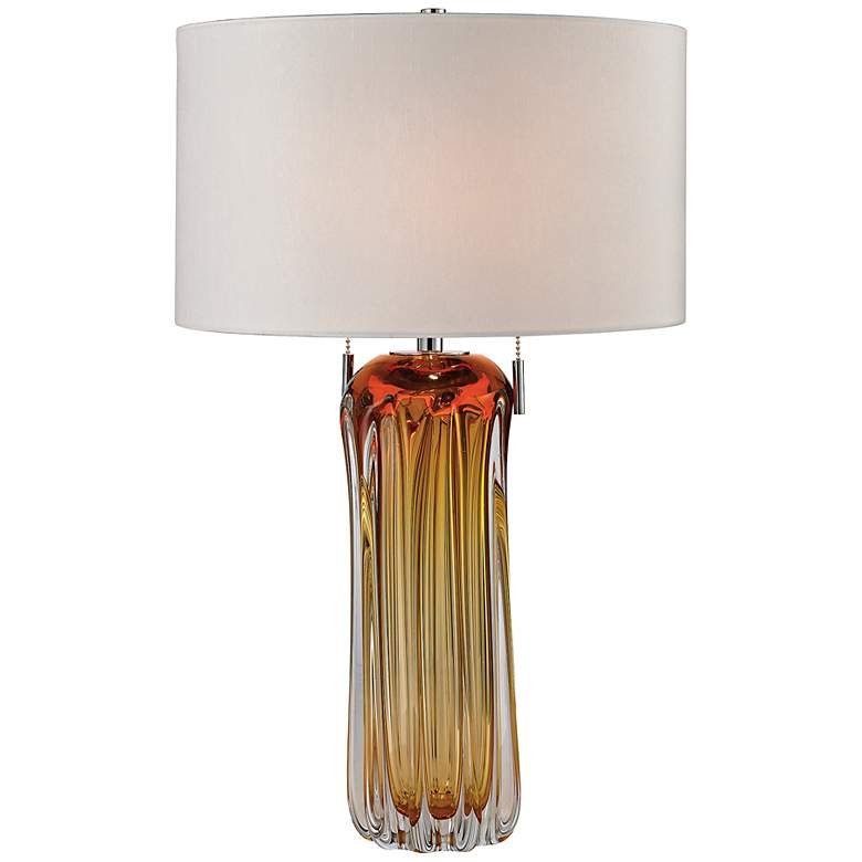 Image 1 Ferrara Amber Free Blown Glass Table Lamp