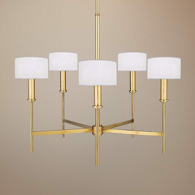 Image 1 Ferrara Natural Brass 5-Light Chandelier