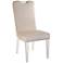 Ferrare Clear Legs Linen Upholstered Side Chair
