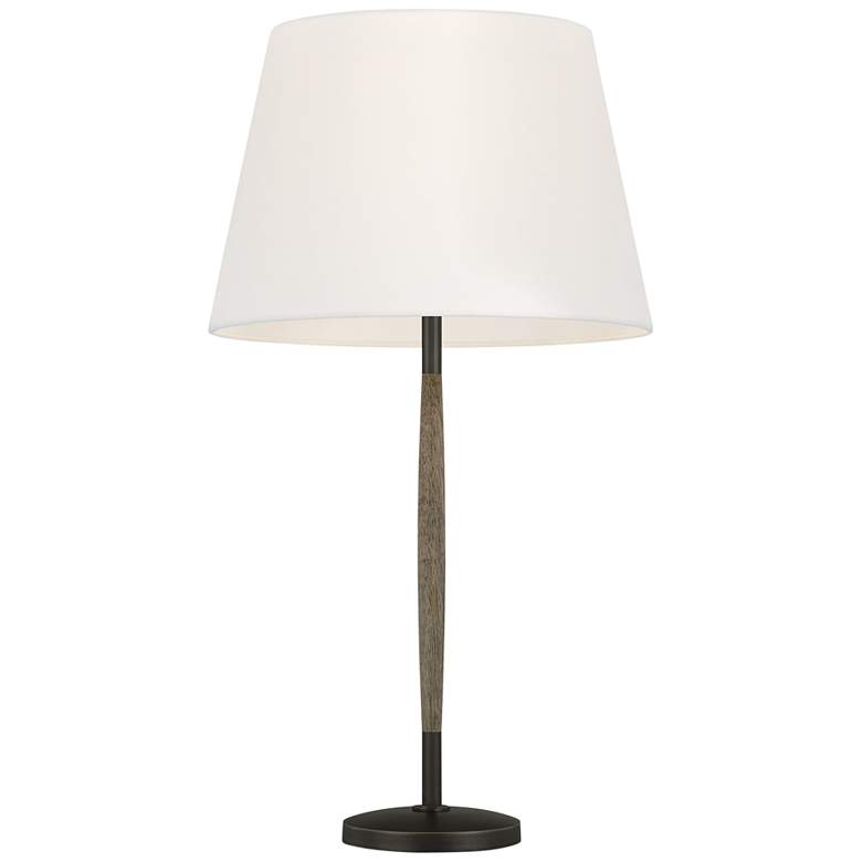 Image 2 Ferrelli Oak Wood and PewterEllen DeGeneres Collection LED Table Lamp