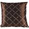 Ferretti 18" Square Chocolate And Gold Moroccan Throw Pillow
