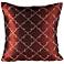 Ferretti 18" Square Merlot and Gold Down Throw Pillow