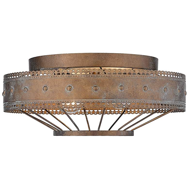 Image 5 Ferris 14" Wide Copper Patina 2-Light Ceiling Light more views