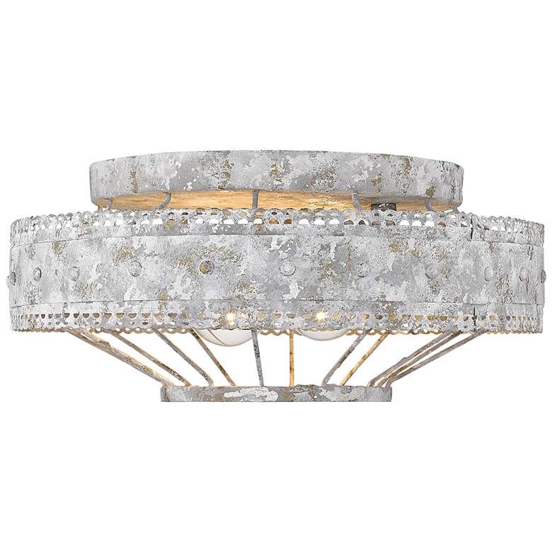 Image 1 Ferris 14" Wide French White 2-Light Ceiling Light