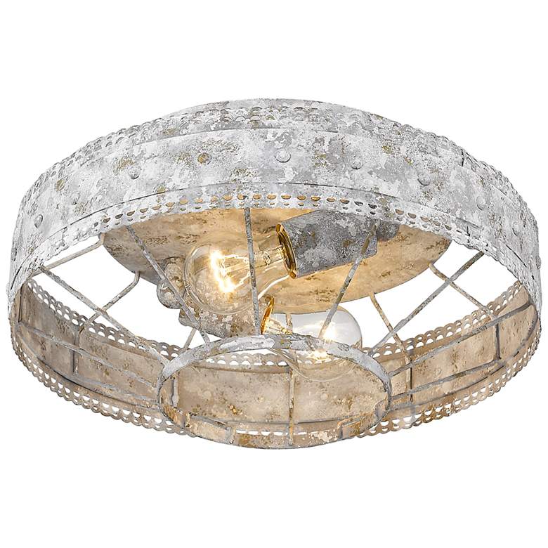 Image 5 Ferris 14" Wide French White 2-Light Ceiling Light more views